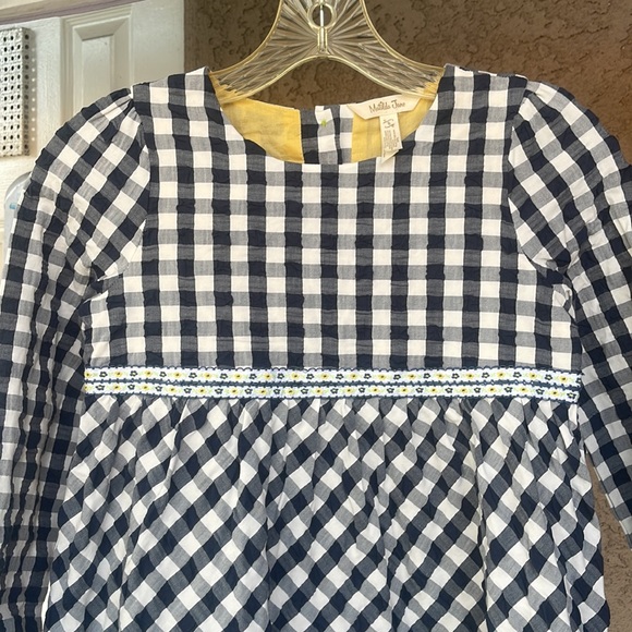 Matilda Jane Girl Dress Gingham & Giggles Textured Sz 8 - Picture 2 of 6